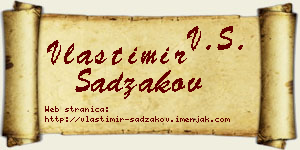 Vlastimir Sadžakov vizit kartica